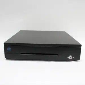 Cajon de Dinero Ec Line Heavy Duty Metalico Ec-Cd-200m Negro Compartimentos 5 Billetes 8 Monedas Ajustable RJ11