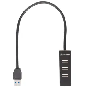HUB USB,MANHATTAN,163828, V2.0 3 PTOS Y V3.0 1 PTO SIN FUENTE