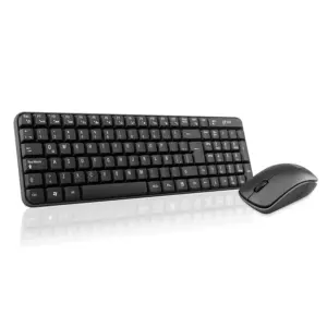 Combo Teclado Multimedia y Mouse Óptico Ghia, GT4000BB, Inalámbrico, Receptor USB, Negro