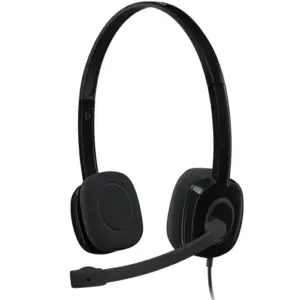AUDIFONOS DIADEMA LOGITECH H151 CONTROL DE VOLUMEN JACK 3.5MM NEGRO
