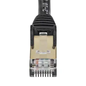 CABLE DE 2M CAT6A ETHERNET NEGRO - CABLE DE RED 10GB CAT6A SNAGLESS BLINDADO RJ45 POE DE 100W - 10GBE CON CERTIFICACION UL/TIA - STARTECH.COM MOD. C6ASPAT7BK