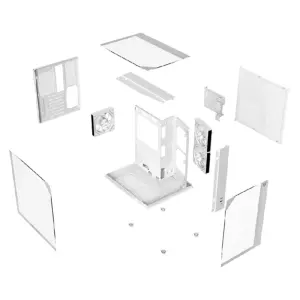 GABINETE GAMER BALAM RUSH TANK MAJESTIC 6600 / MEDIA TORRE / ATX/MICRO ATX- MINI ITX / VENTILADORES ARGB 3X120 MM / TRIPLE PANEL DE CRISTAL TEMPLADO / BLANCO / BR-941532