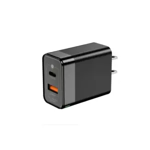 Cargador de Pared Acteck Energon Plus CP38W 38 W Carga Rapida USB C 20 W USB a 18 W Garantía 1 Año Negro Ac-935562