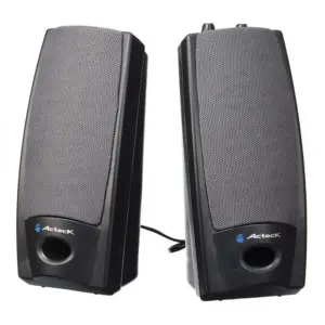 BOCINAS ACTECK AX-2500 / ALAMBRICA / CONECTOR 3.5 MM / SONIDO ESTEREO 2.0 / 3 W / NEGRO / AUBO-014