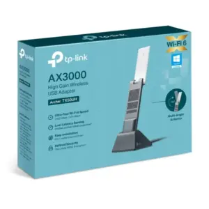 ADAPTADOR | TP-LINK | ARCHER TX50UH | WIFI 6 | DOBLE BANDA | SEGURIDAD WPA3 |