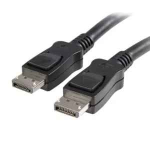 CABLE DE 5M DISPLAYPORT 4K MBR CON CIERRE DE SEGURIDAD MEDIANTE MECANISMO DE BLOQUEO - 2X MACHO DP - LATCHES - NEGRO - STARTECH.COM MOD. DISPL5M