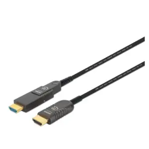 Cable HDMI Fibra Óptica, Manhattan-355698-M-M 4K@60Hz 50.0m Conector HDMI Desmontable