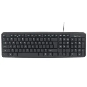 TECLADO Y MOUSE,MANHATTAN,178464, ÓPTICO USB CABLEADO, COMBO