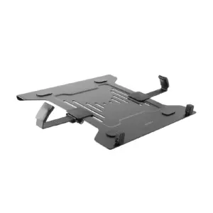 SOPORTE ACTECK ENFORCE TRAY BL404 / BASE PARA LAPTOP / 10 - 15.6 PUL / VESA - BRAZOS AJUSTABLES / RANURAS DE VENTILACION / ANTIDERRAPANTE / MAX 4.5 KG / NEGRO / AC-939690