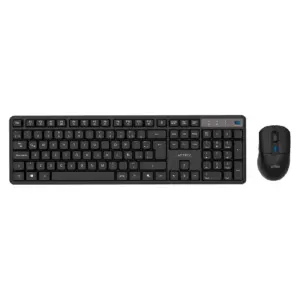 KIT ACTECK CREATOR SILENT PRO MK474 / TECLADO Y MOUSE / INALAMBRICO DONGLE USB / WIN, MAC, ANDROID / MEMBRANA /106 TECLAS / ERGONOMICO / 5000 DPI AJUSTABLE / 6 BOTONES / OPTICO / NEGRO /AC-943505