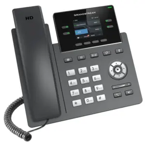 TELEFONO IP GRANDSTREAM GRP2612P/ 2 CUENTAS SIP 4 LINEAS PANTALLA A COLOR 2 PUERTOS 10/100 16 TECLAS BLF SOPORTA POE NO INCLUYE ELIMINADOR