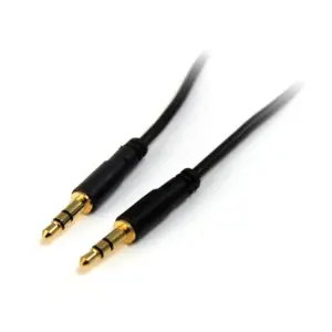 CABLE DE AUDIO DE 91CM DELGADO SLIM - AUDIO ESTEREO MINI JACK PLUG 3.5MM - MACHO A MACHO - STARTECH.COM MOD. MU3MMS
