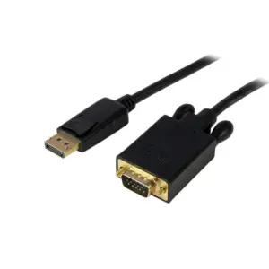 CABLE ADAPTADOR DE 1.8M CONVERTIDOR DE VIDEO DISPLAYPORT DP A VGA - ACTIVO - 1080P - NEGRO - STARTECH.COM MOD. DP2VGAMM6B