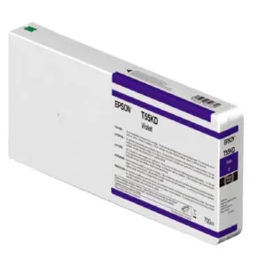 CARTUCHO EPSON MODELO T55K ULTRACHROME HD / HDX VIOLETA, PARA PLOTTER P6000/ P7000/ P8000/ P9000 700 ML