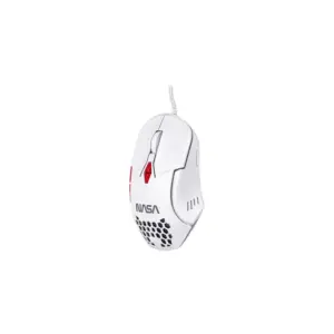 MOUSE GAMER NASA BY TECHZONE NS-GM04 ALAMBRICO LED RGB BLANCO 7 BOTONES HASTA 6400 DPIS