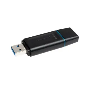 MEMORIA FLASH USB KINGSTON DATA TRAVELER EXODIA 64GB GEN 1 3.2 TIPO A NEGRO C/ANILLO AZUL OCEAN (DTX/64GB)