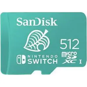 MEMORIA SANDISK MICRO SDXC 512GB NINTENDO SWITCH 100MB/S 4K U3 V30 SDSQXAO-512G-GNCZ