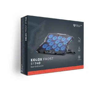 BASE ENFRIADORA GAMER BALAM RUSH EOLOX FROST EF740 / LAPTOP 17 PULG / 15 VENTILADORES / AJUSTE DE ALTURA Y VELOCIDAD / ILUMINACION RGB / SOPORTE P CELULAR / PUERTO USB A - USB C / NEGRO / BR-941136
