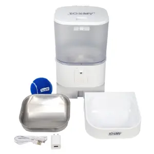 COMEDERO INTELIGENTE CON CAMARA PARA MASCOTAS DE 6 LITROS MANEJO CON APP CON PLATO DE ACERO INOXIDABLE PARA PERROS Y GATOS