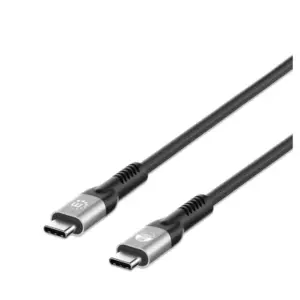 CABLE USB-C , MANHATTAN,356374, V4 THUNDERBOLT4, C-C 1.0M 8K 240W NEGRO