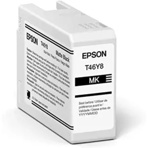 CARTUCHO EPSON MODELO T46Y NEGRO MATE, PARA PLOTTER P900 50 ML