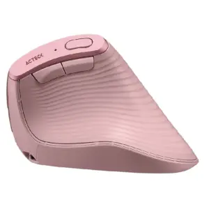 MOUSE ACTECK VIRTUOS FITT PRO MI770 / VERTICAL / ERGONOMICO / INALAMBRICO DUAL / DONGLE USB 2.4 GHZ 2 BLUETOOTH / RECARGABLE / OPTICO / 2400 DPI AJUSTABLE / 8 BOTONES SCROLL / ROSA / AC-939638