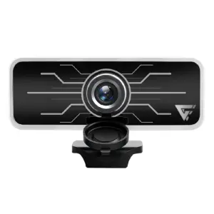 WEBCAM GAME FACTOR WG400, LED, FULL HD, 30FPS, MICRÓFONO, TAPÓN, NEGRA.