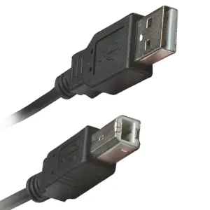 CABLE USB,MANHATTAN,333368, V2.0 A-B 1.8M, NEGRO