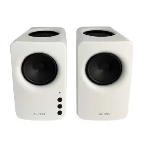 BOCINAS ACTECK DYNAMIC EXACT MINI BS475 / INALAMBRICA / 10 W RMS / SONIDO ESTEREO 2.0 / CONEXION BLUETOOTH - AUX / CONTROL DE VOLUMEN / INDICADOR LED / BLANCO / AC-936378