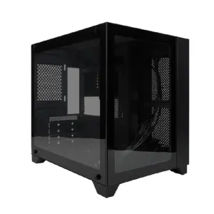 GABINETE GAME FACTOR CSG570 MATX FISHTANK, DOBLE CRISTAL, USB 3.0, S/FTE, NEGRO