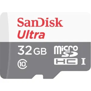 MEMORIA SANDISK MICRO SDHC 32GB ULTRA 100MB/S CLASE 10 C/ADAPTADOR SDSQUNR-032G-GN3MA