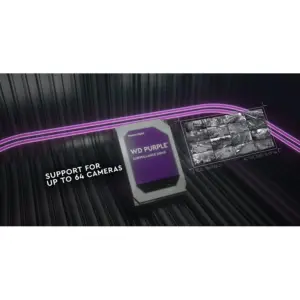 DISCO DURO INTERNO WD PURPLE 6TB 3.5 ESCRITORIO SATA3 6GB/S 128MB 24X7 DVR NVR 1-16 BAHIAS 1-64 CAMARAS WD64PURZ