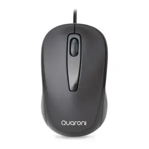 MOUSE OPTICO QUARONI ALAMBRICO COLOR NEGRO 1200 DPI