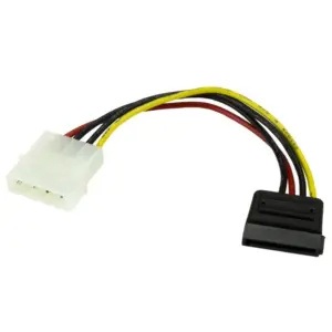 Adaptador de 15cm de Largo de Alimentacion LP4 a SATA 1X LP4 Macho 1X SATA de Poder 15 Pines Startech.com Mod Satapowadap
