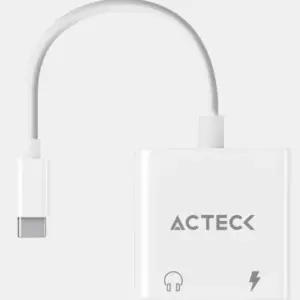 Adaptador Acteck Shift Plus AA415, USB C 2X USB C, Audio Tipo C DP, Android Ios, Blanco, Ac-939768