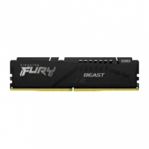 MEMORIA RAM KINGSTON DIMM DDR5 32GB 5200MT/S FURY BEAST BLACK XMP CL40 288PIN 1.25V C/DISIPADOR DE CALOR P/PC/GAMER/ALTO RENDIMIENTO KF552C40BB-32