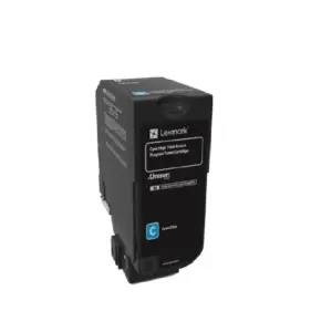 TONER LASER LEXMARK 74C4HC0 CYAN, ALTO RENDIMIENTO, HASTA 12000 PAGINAS, PARA CS725
