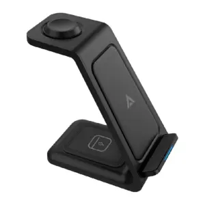 CARGADOR DE ESCRITORIO ACTECK ENERGON S-MATE CI720 / INALAMBRICO / IPHONE - SAMSUNG - CARGA QI / 3W - 15W / PARA 3 DISPOSITIVOS / CONEXION USB C / NEGRO / AC-937153