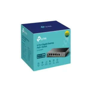 SWITCH | TP-LINK | TL-SG1006PP | SWITCH GIGABIT | 5 PUERTOS | 3 PUERTOS POE+ | 1 PUERTO POE++ | HASTA 250M | CARCASA METAL | POTENCIA POE 64W | IDEAL PARA VIDEOVIGILANCIA