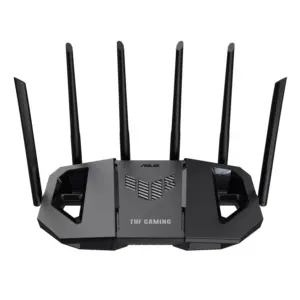 Router ASUS Tuf-BE6500, 688-5764MBPS, 2.4 y 5GHz, 1X Wan, 3X LAN, 6X Antenas Ext, WiFi 7, Mu-Mimo, Ofdma, Aimesh, Gaming
