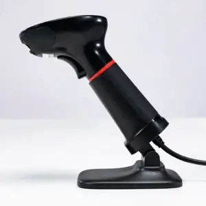 LECTOR DE CODIGOS DE BARRA GHIA GS2DB2 / 2D / LED ROJO / USB / CON BASE / QR / NEGRO