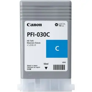 TANQUE DE TINTA CANON PFI-030 C CYAN,COMPATIBLE: TA-20,TA-30,CAPACIDAD 55 ML