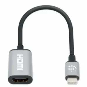 CONVERTIDOR,MANHATTAN,153706,USB-C A HDMI H, 4K60HZ