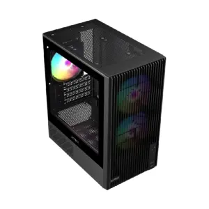 GABINETE ACTECK ZYRON GC606 / MINI TORRE / MICRO ATX - MINI ITX / VENTILADORES FRGB X3 / FUENTE DE PODER TIPO ATX (NO INCLUIDA) / METAL + PANEL DE CRISTAL TEMPLADO / NEGRO / AC-943819