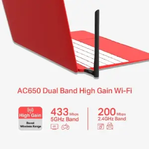 TARJETA DE RED USB MERCUSYS MU6H BANDA DUAL AC650 5GHZ 433MBPS 2.4GHZ 200MBPS 1 ANTENA EXTERNA DE ALTA GANANCIA