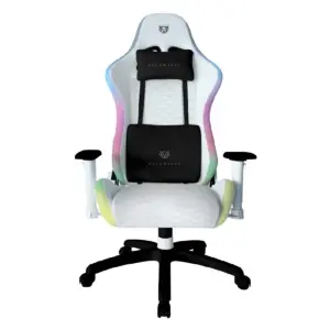 SILLA GAMER BALAM RUSH LIGHTNING FROST / ILUMINACION LED RGB / COJINES AJUSTABLES / PISTON CLASE 4 / MAX 120 KG / INCLINACION 90° A 180° / CONTROL 356 MODOS / BLANCO / BR-935920