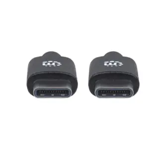 CABLE USB,MANHATTAN,354882,-C V2.0, C-C 3M NEGRO 60W, 480MB