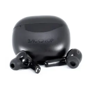 Audífonos Inalámbricos Tws Backdrop, Control Tactil, Caja de Carga con Pantalla, Manos Libres-10m, Color Negro