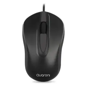 MOUSE OPTICO QUARONI ALAMBRICO COLOR NEGRO 1200 DPI