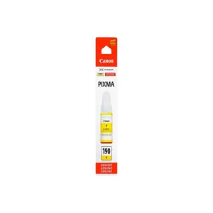 BOTELLA DE TINTA CANON GI-190 AMARILLO,RENDIMIENTO 7,000 PAGINAS,COMPATIBLE G1100,G2100,G3100,G4100